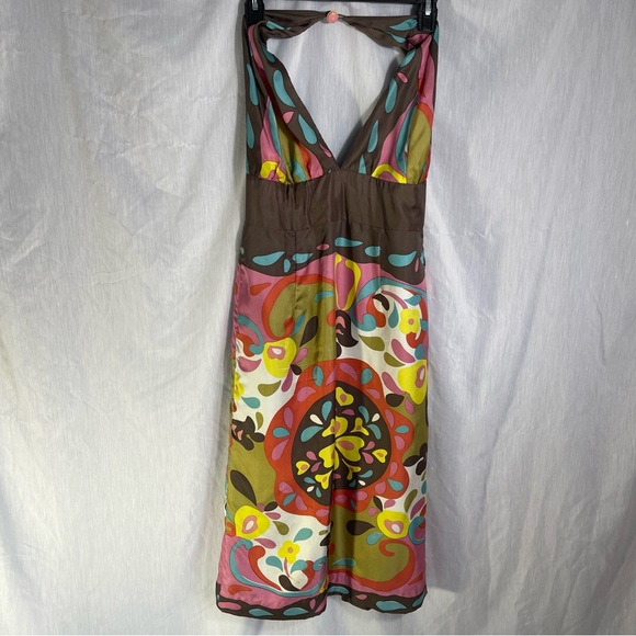 🌺 RAREVintage Collector’s DreamDress James Coviello100% SilkHalter MaxiDress. - Picture 8 of 16